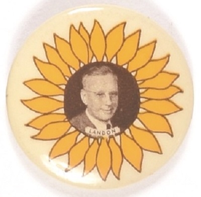 Alf Landon Sunflower Picture Pin