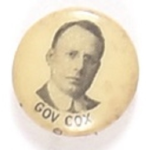 Gov. Cox Scarce, Smaller Size Pin