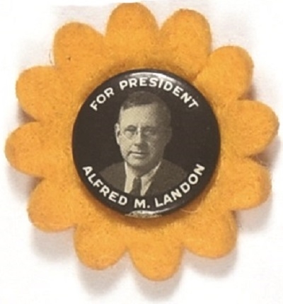 Landon Black and White Pin With Sunflower