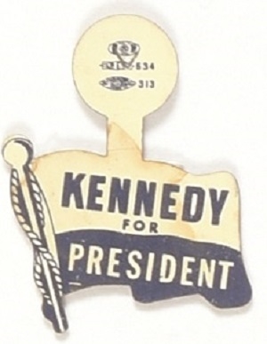 Kennedy for President Litho Flag Tab