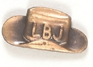 Johnson LBJ Stetson Hat Clutchback Pin
