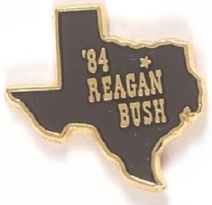 Reagan, Bush Texas Clutchback Pin