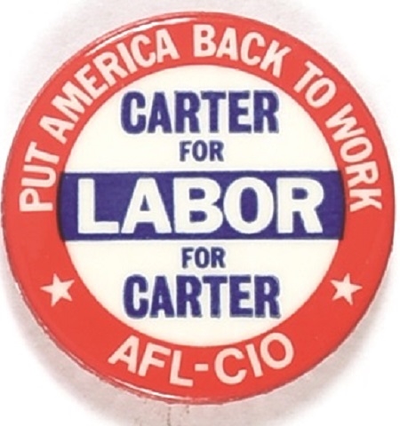 Carter for Labor AFL-CIO Red Border
