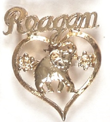 Reagan Heart, Elephant Jewelry Pin