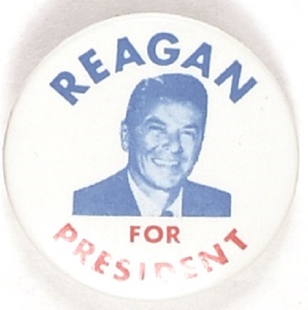 Reagan for President Red, White, Blue Pin