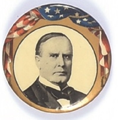 McKinley Celluloid Flag Pin