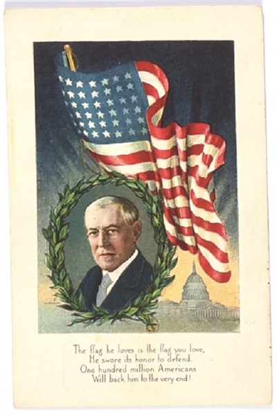 Wilson 100 Million Americans Postcard