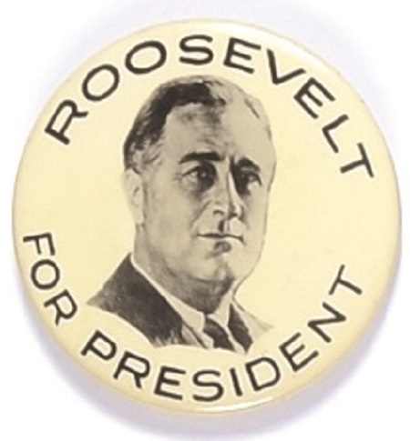 Roosevelt For President Larger Size Celluloid