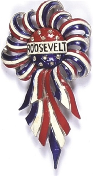 Franklin Roosevelt Ornate Enamel Pin