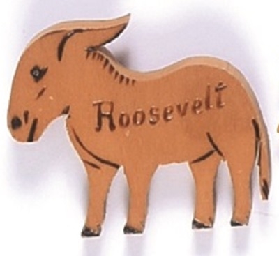 Franklin Roosevelt Wooden Donkey