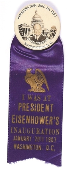 Eisenhower Inaugural Pin and Ribbon
