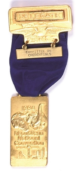 Reagan 1984 Convention Delegate Badge