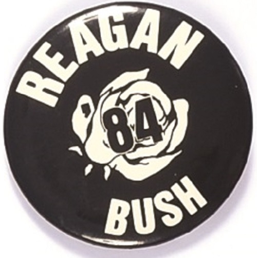 Reagan, Bush Black and White Rose