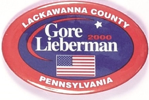 Gore Lieberman, Lackawanna County Oval Pin