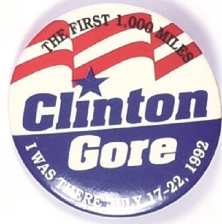 Rare Clinton, Gore First 1,000 Miles 