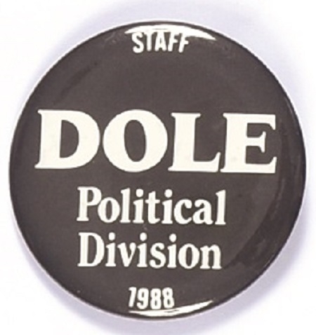 Dole 1988 Political Division Staff Pin