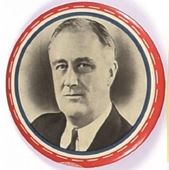 Franklin Roosevelt Larger Size Celluloid