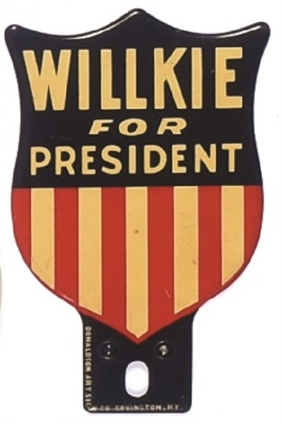 Willkie for President Shield License