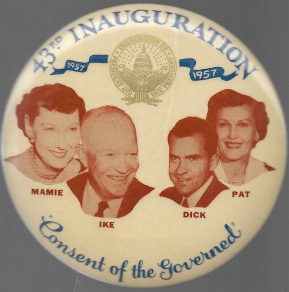 Eisenhowers and Nixons 43rd Inauguration Pin