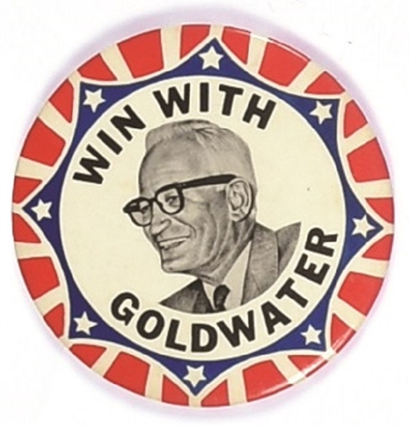 Win With Goldwater 4 Inch Celluloid