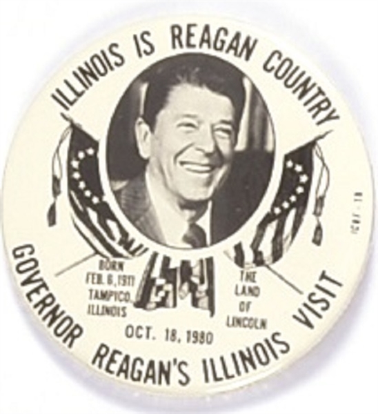 Reagan Illinois Visit Pin