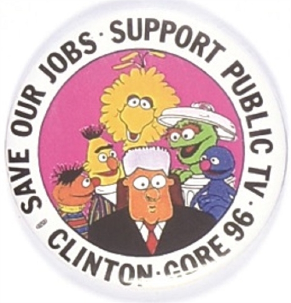 Clinton Sesame Street Save Our Jobs