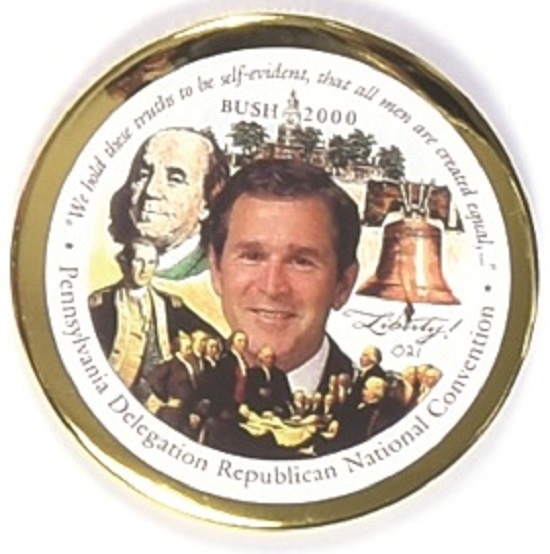George W. Bush 2000 Pennsylvania Delegate Pin