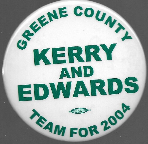Kerry and Edwards Green County, Pennsylvania White Version