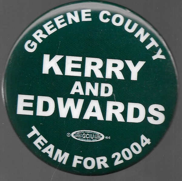 Kerry and Edwards Green County, Pennsylvania Green Version