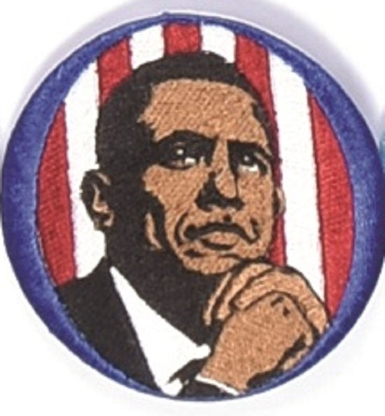 Obama Embroidered Pinback