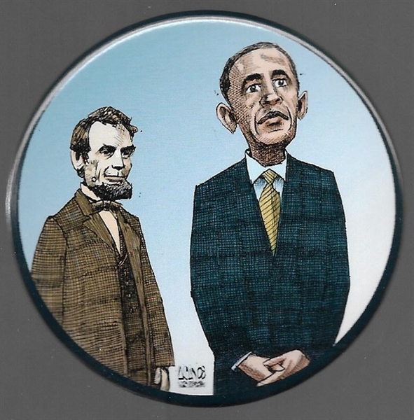 Obama, Lincoln Colorful Celluloid