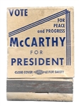 McCarthy for President Matchbook 