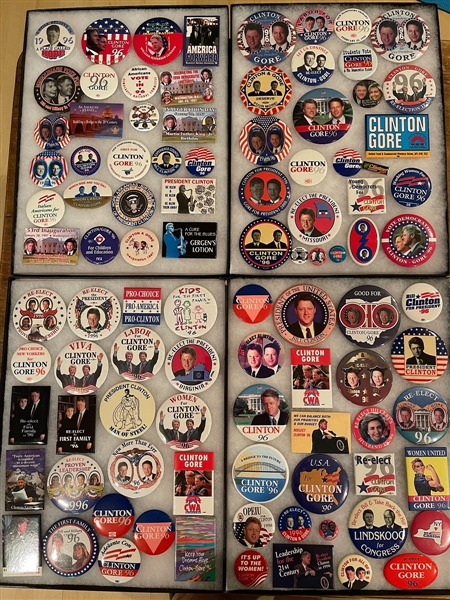 Lot Detail - Giant Group of 325 Bill Clinton Pins