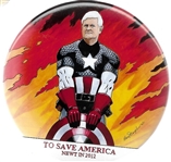 Newt Gingrich Captain American by Brian Campbell