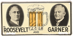 Roosevelt, Garner Beer License Plate