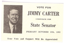Jimmy Carter for State Senator Campaign Card