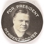 Hoover for President Black, White Celluloid