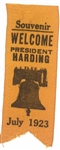 President Harding West Coast Tour Welcome Ribbon