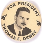 Dewey for President Large Elephants Pin