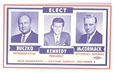 Kennedy Massachusetts Coattail Card