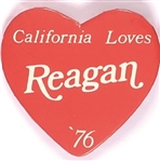 California Loves Reagan Heart Pin