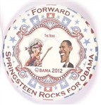 Obama, Springsteen Concert Pin