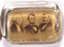 Grant, Washington, Lincoln Paperweight