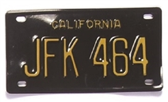 California John F. Kennedy 1964 Mini License