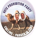 Collins, Parker Prohibition Party Camel Jugate