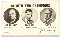 Roosevelt, Dempsey, Mead Champions Card