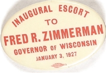 Zimmerman Wisconsin Governor Inaugural Pin