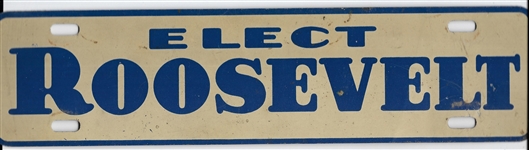 Elect Roosevelt License Plate