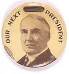 Harding Our Next President Celluloid Fob