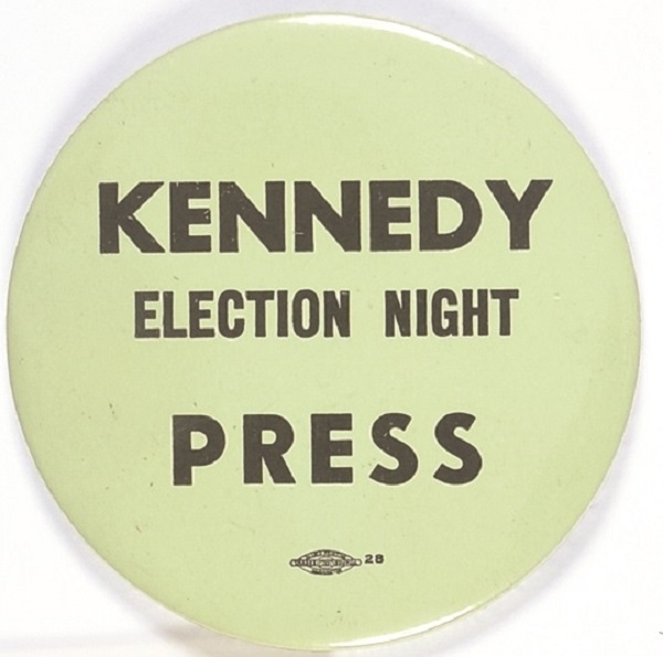 Kennedy Election Night Press Badge